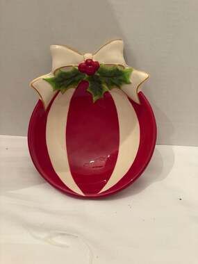 St. Nicholas Square Holly Jolly Christmas Ornament Serving Bowl